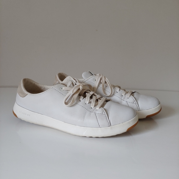 Cole Haan GrandPro White Leather Sneakers Size 7.5 - Picture 13 of 15